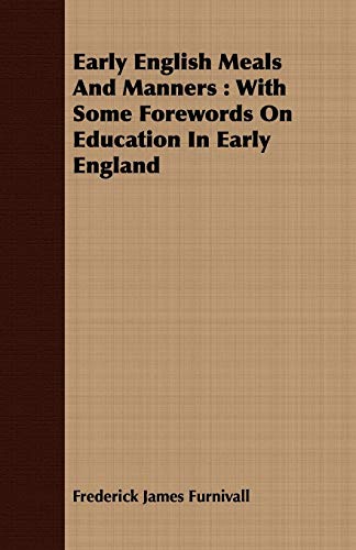 جلد کتاب Early English Meals and Manners