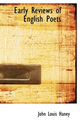 جلد کتاب Early Reviews of English Poets