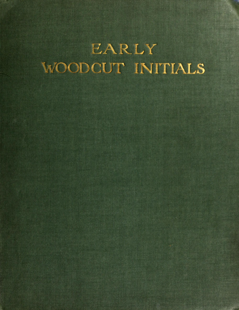 جلد کتاب Early Woodcut Initials