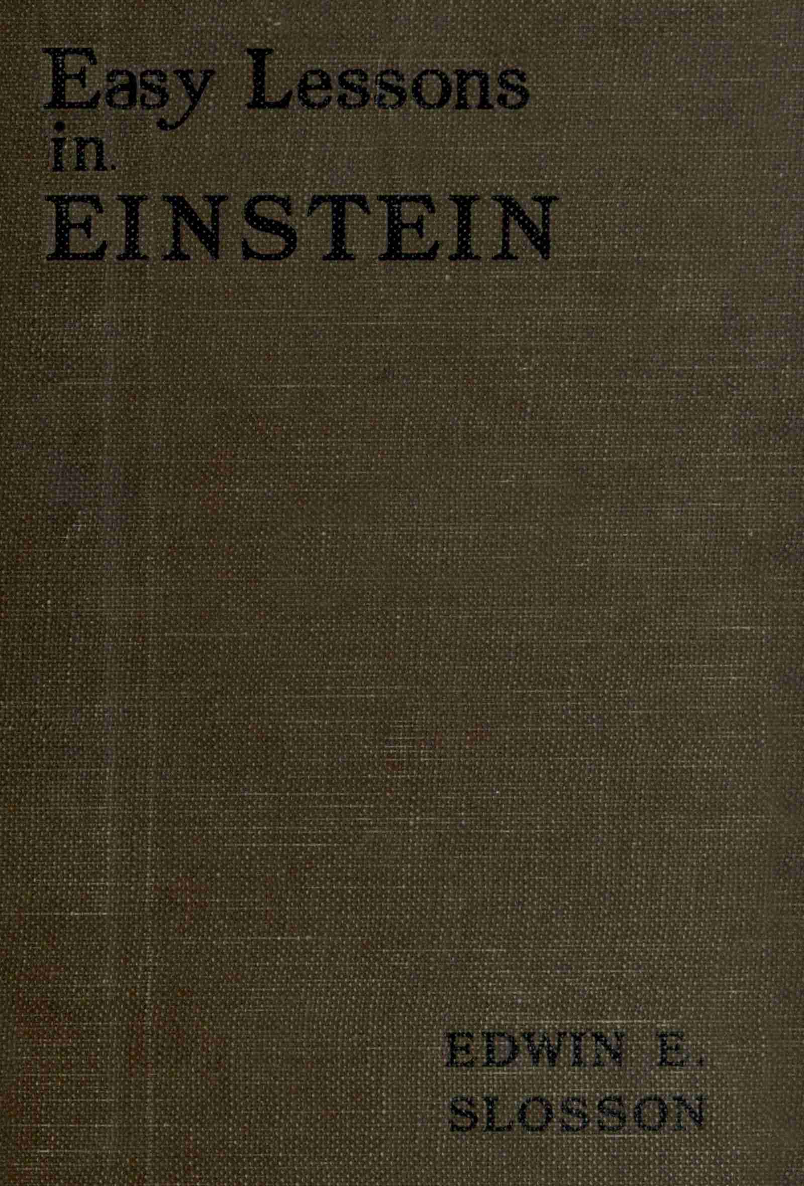 جلد کتاب Easy Lessons in Einstein
