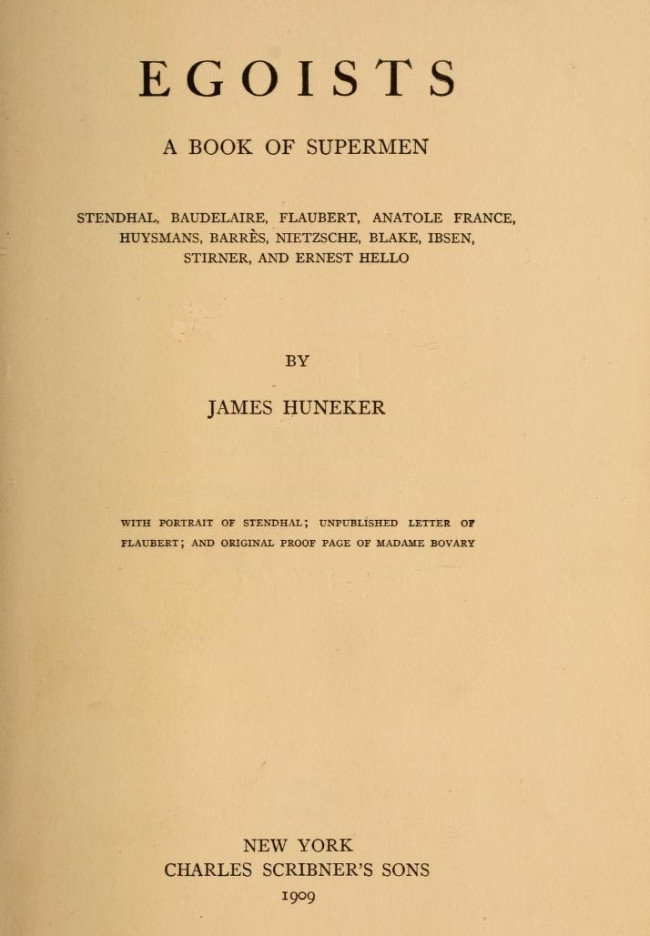 جلد کتاب Egoists, A Book of Supermen