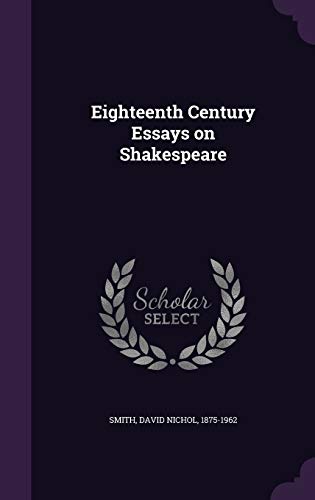 جلد کتاب Eighteenth Century Essays on Shakespeare