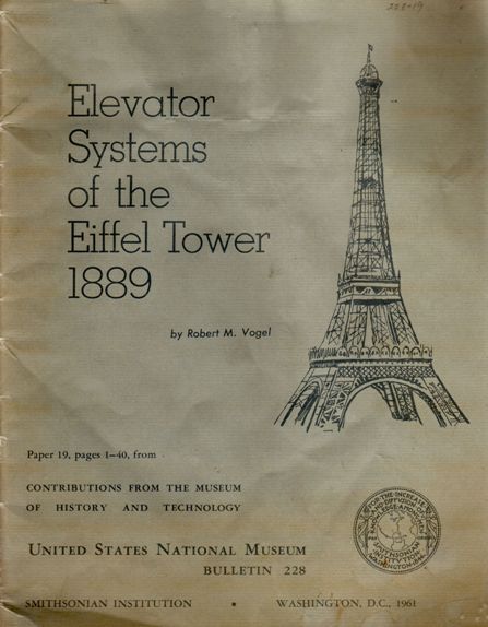جلد کتاب Elevator Systems of the Eiffel Tower, 1889
