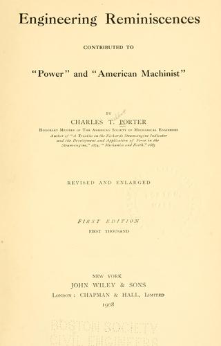 جلد کتاب Engineering Reminiscences