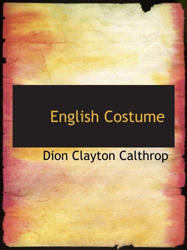 جلد کتاب English Costume