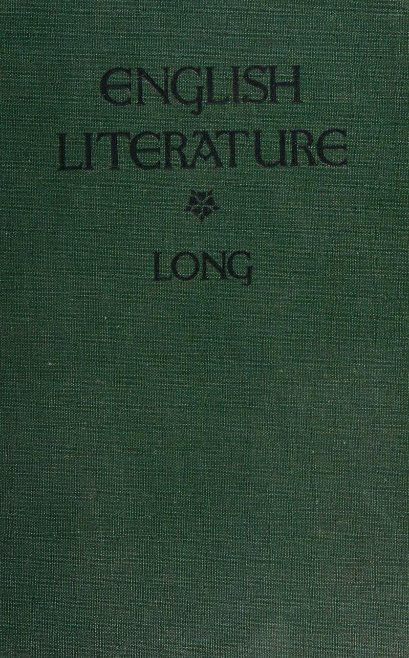 جلد کتاب English Literature: Its History and Its Significance