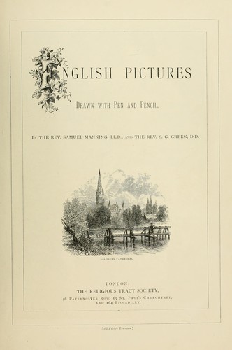 جلد کتاب English Pictures Drawn with Pen and Pencil
