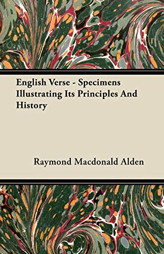 جلد کتاب English Verse: Specimens Illustrating its Principles and History
