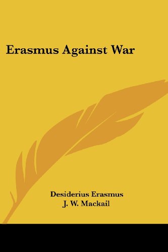 جلد کتاب Erasmus Against War