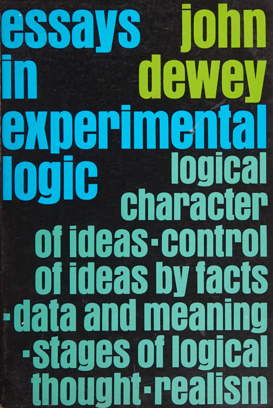 جلد کتاب Essays in Experimental Logic