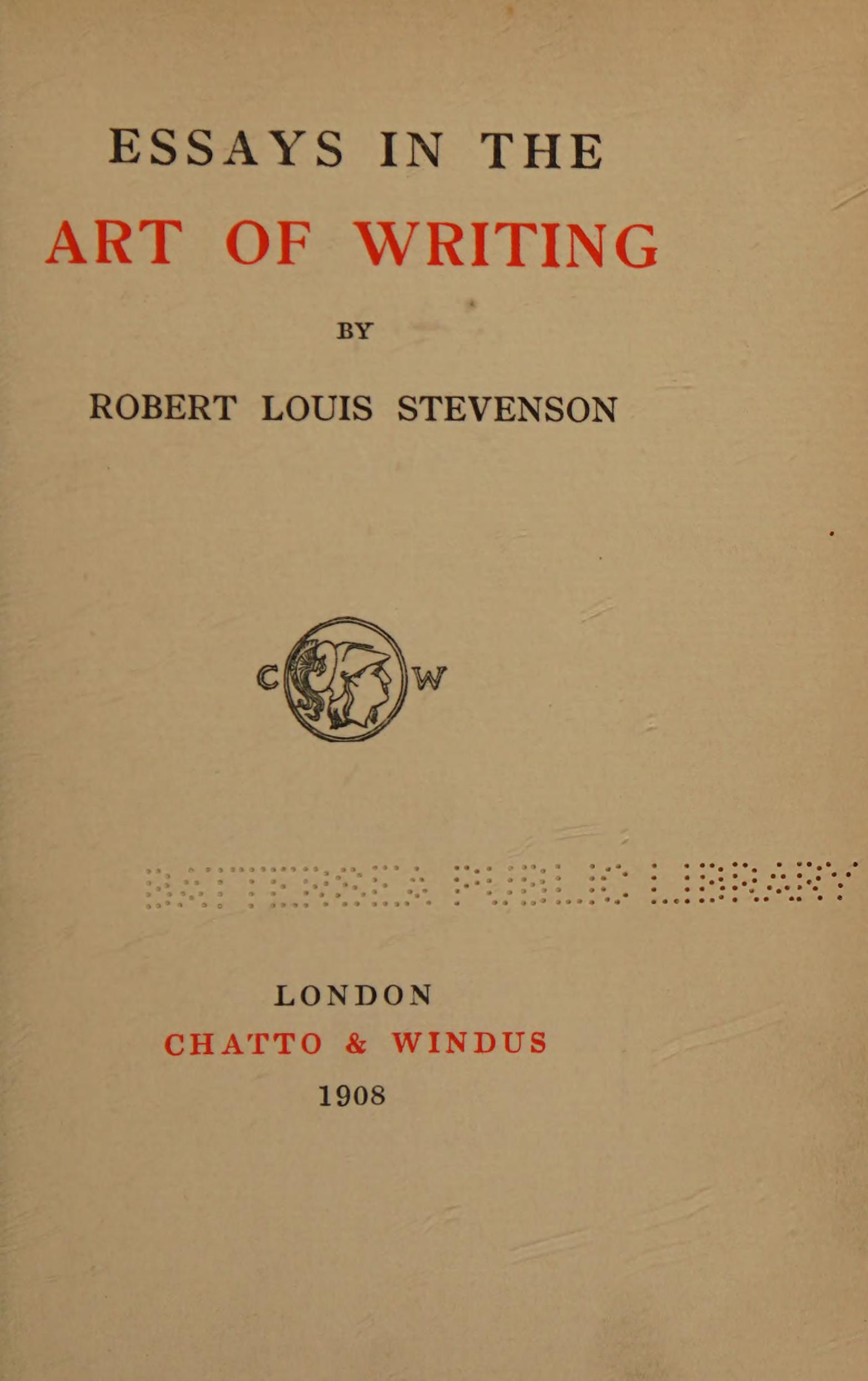 جلد کتاب Essays in the Art of Writing