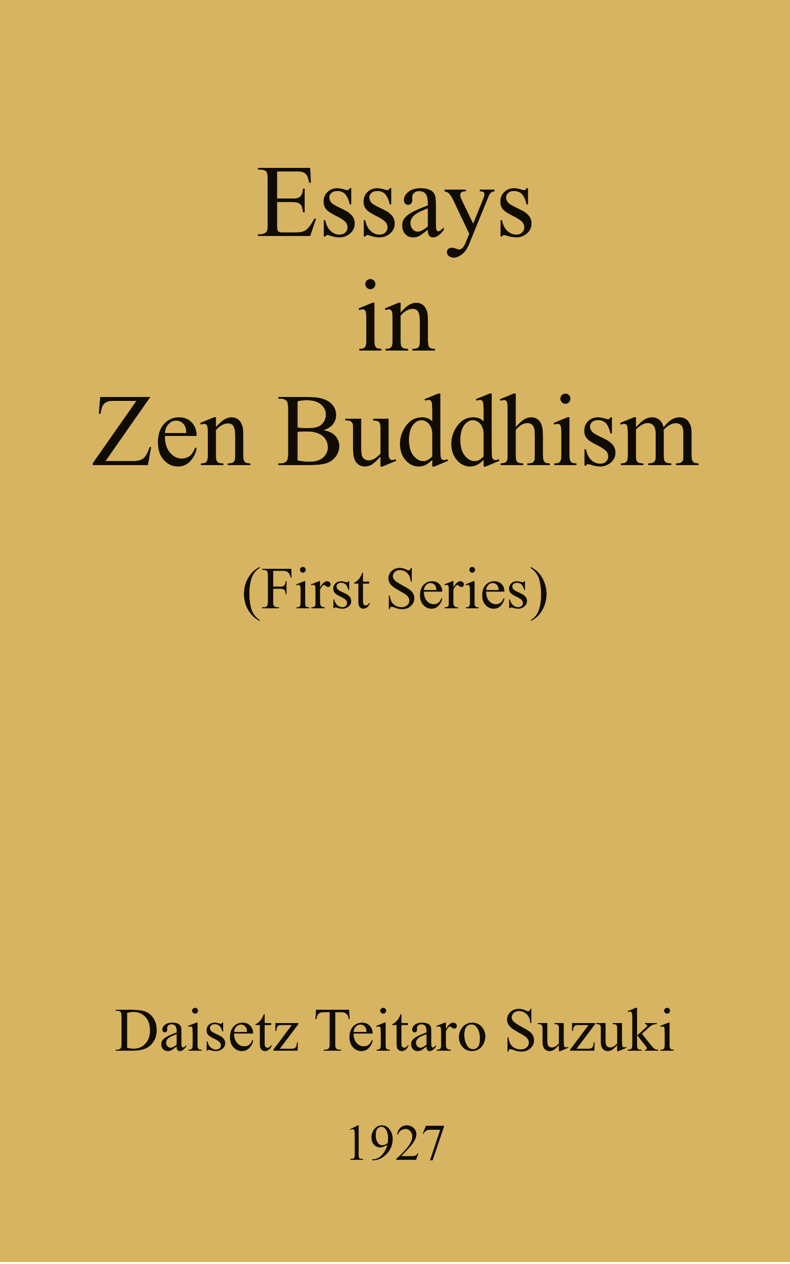 جلد کتاب Essays in Zen Buddhism: First Series