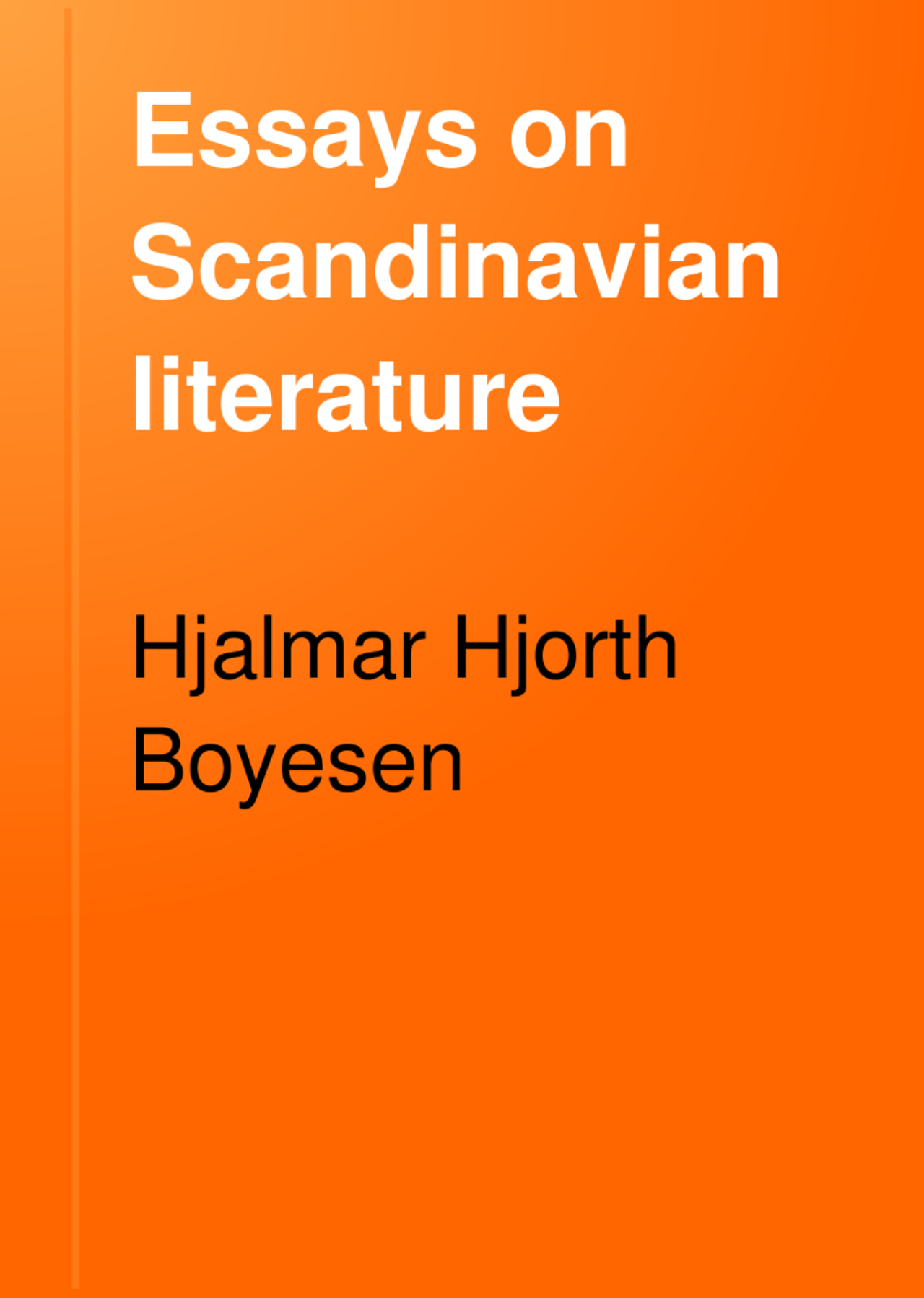 جلد کتاب Essays on Scandinavian Literature