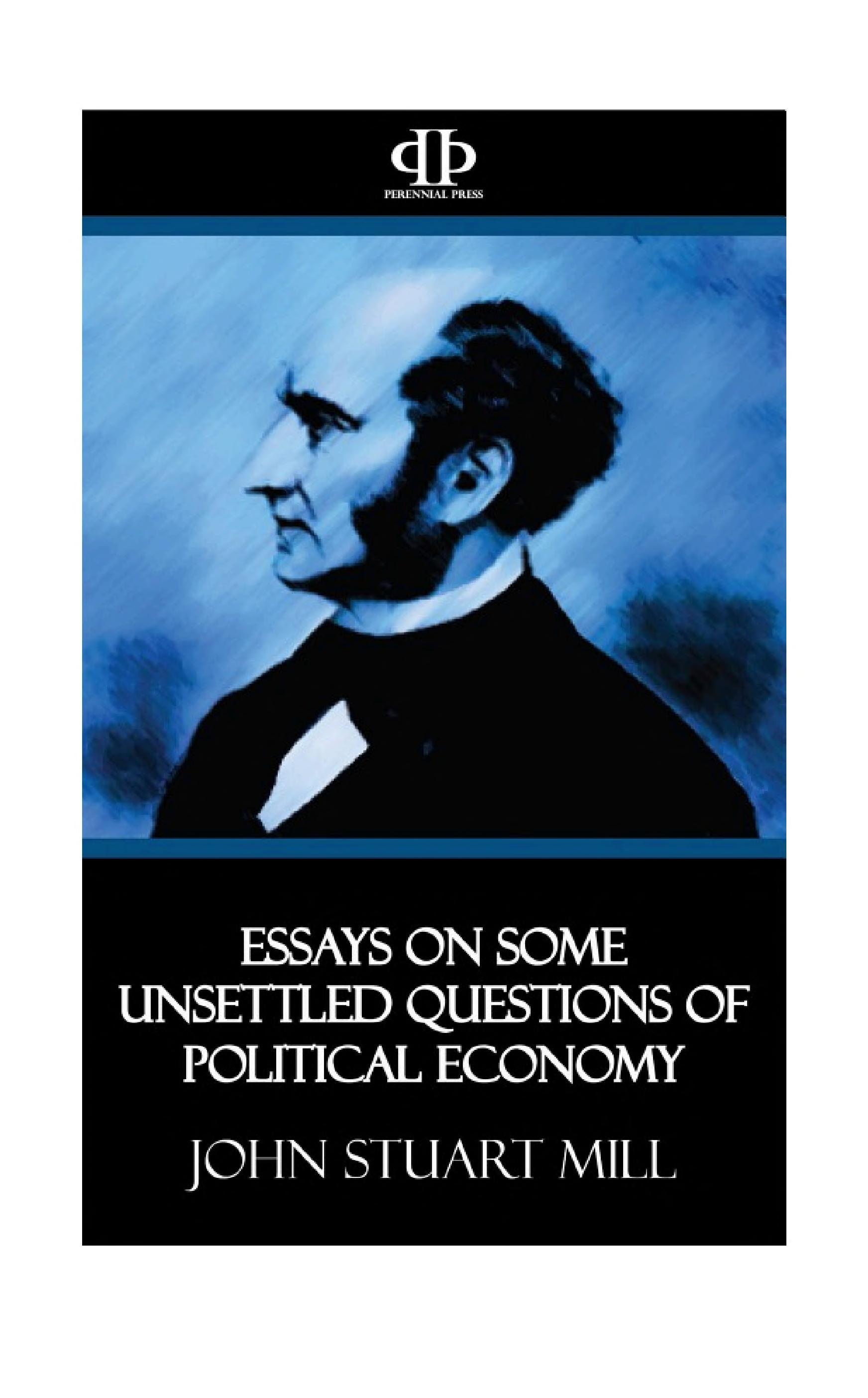 جلد کتاب Essays on Some Unsettled Questions of Political Economy