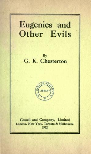 جلد کتاب Eugenics and Other Evils