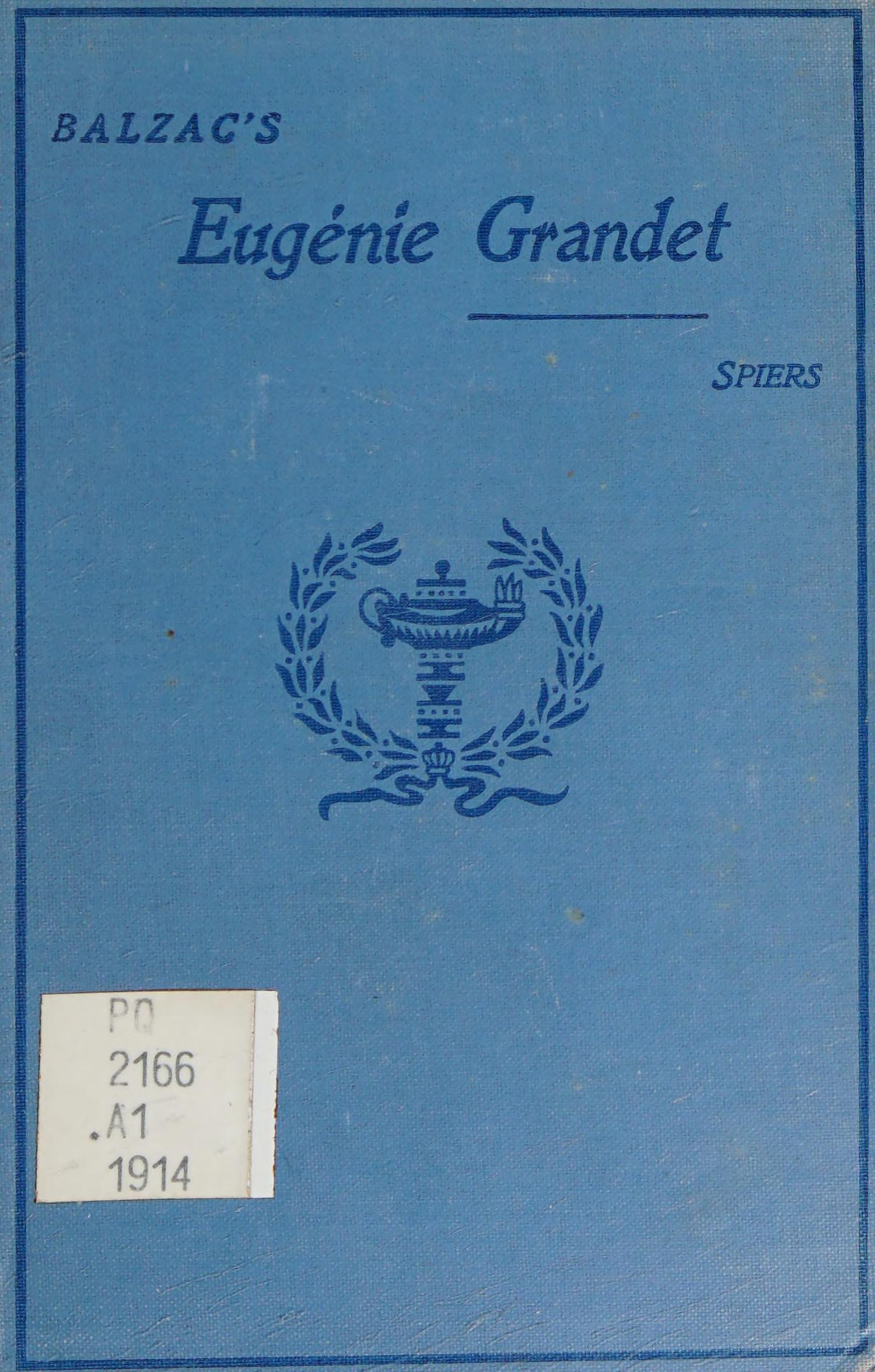 جلد کتاب Eugenie Grandet