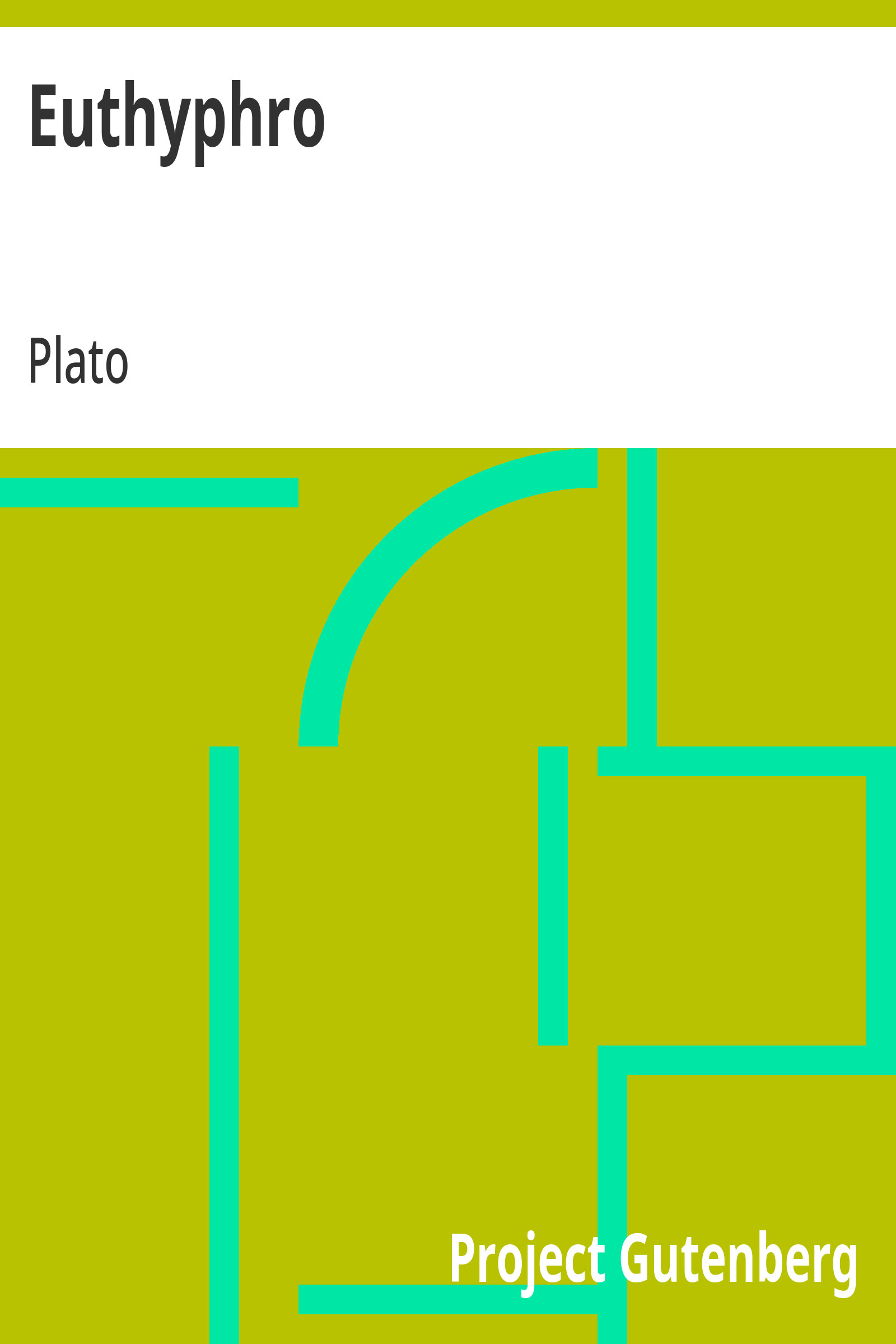 جلد کتاب Euthyphro