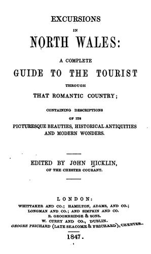 جلد کتاب Excursions in North Wales