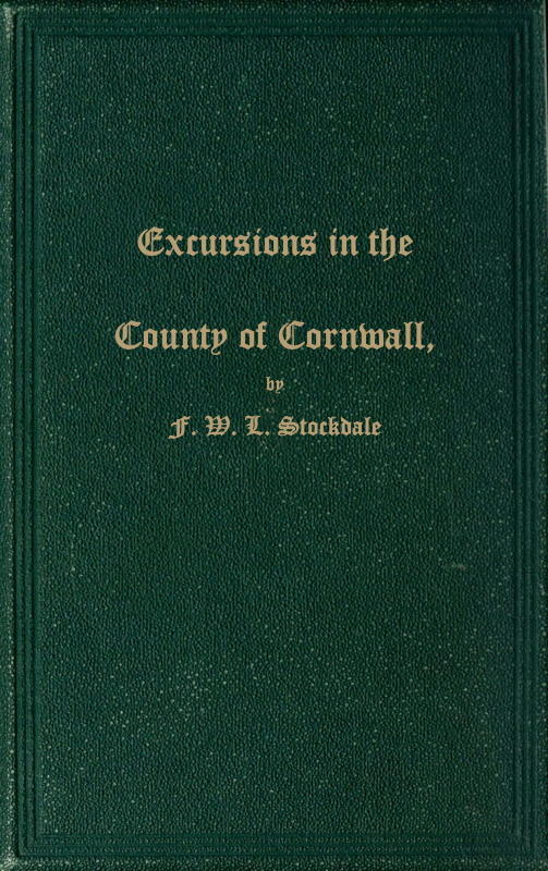 جلد کتاب Excursions in the County of Cornwall