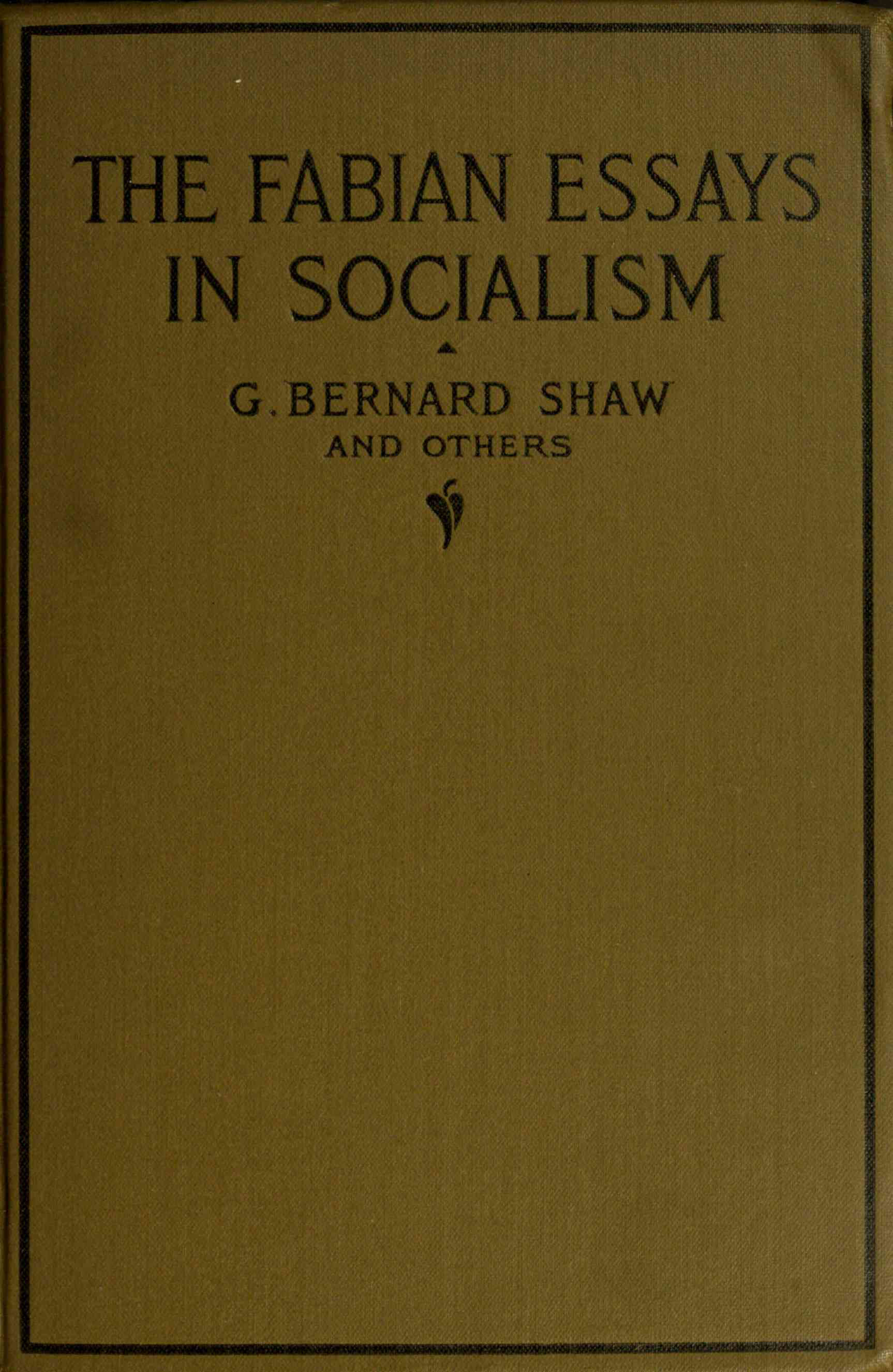 جلد کتاب Fabian Essays in Socialism