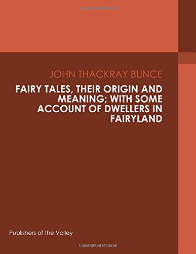 جلد کتاب Fairy Tales, Their Origin and Meaning