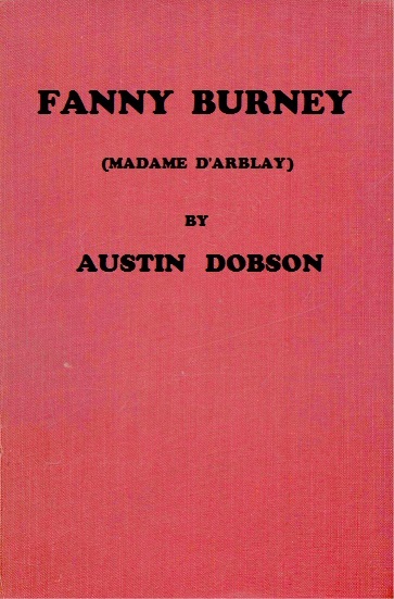 جلد کتاب Fanny Burney (Madame D'Arblay)