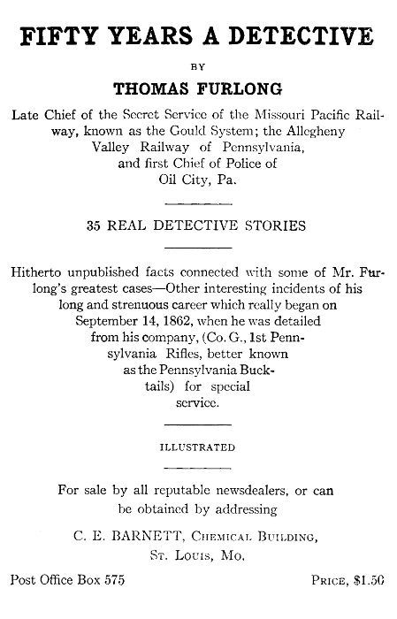جلد کتاب Fifty Years a Detective: 35 Real Detective Stories