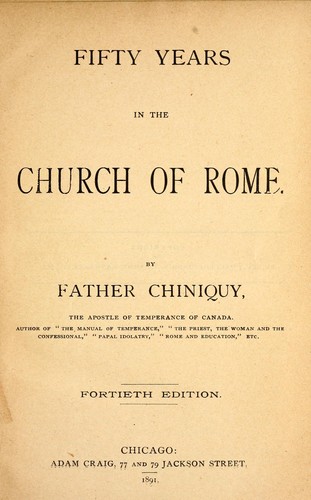جلد کتاب Fifty Years in the Church of Rome