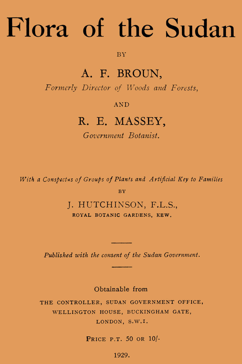 جلد کتاب Flora of the Sudan