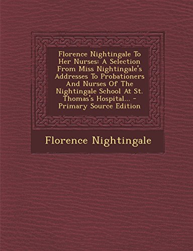 جلد کتاب Florence Nightingale to Her Nurses