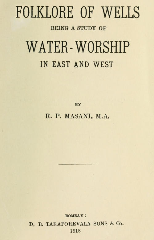 جلد کتاب Folklore of Wells