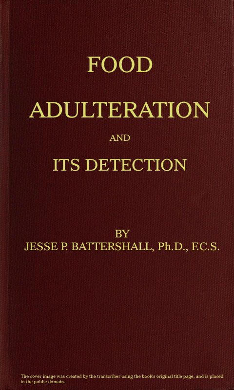جلد کتاب Food Adulteration and Its Detection