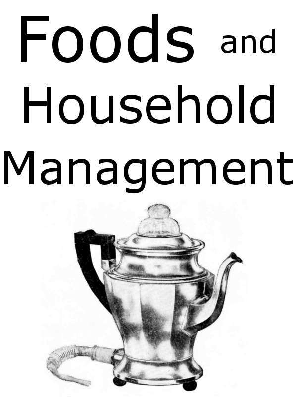 جلد کتاب Foods and Household Management