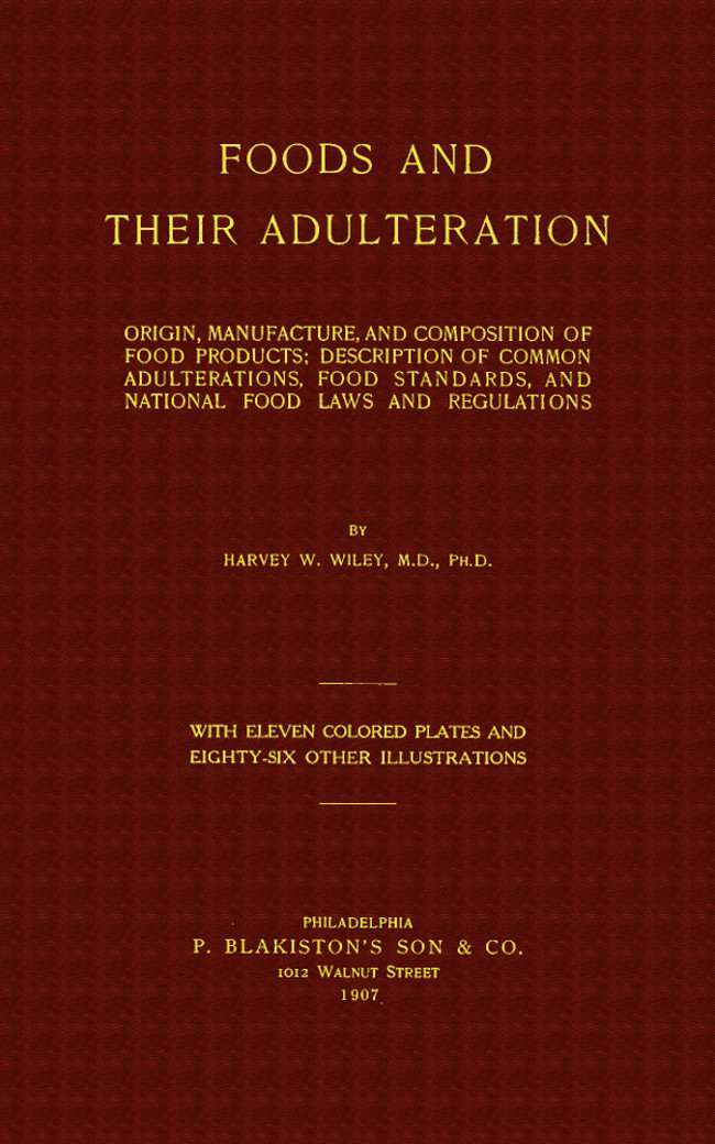 جلد کتاب Foods and Their Adulteration