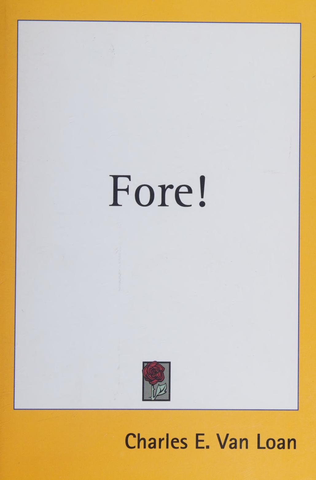 جلد کتاب Fore!