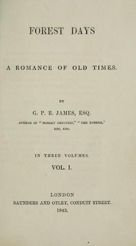 جلد کتاب Forest Days: A Romance of Old Times