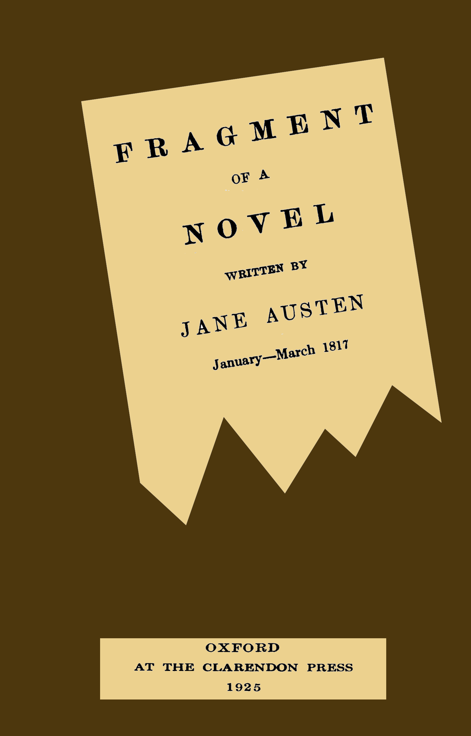 جلد کتاب Fragment of a Novel Written by Jane Austen, January-March 1817