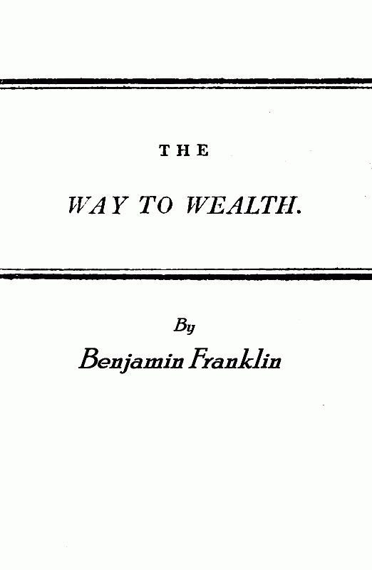 جلد کتاب Franklin's Way to Wealth; or, "Poor Richard Improved"