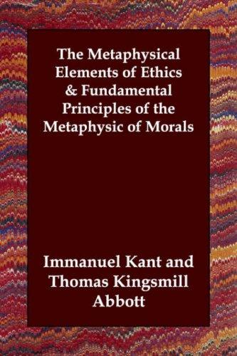 جلد کتاب Fundamental Principles of the Metaphysic of Morals