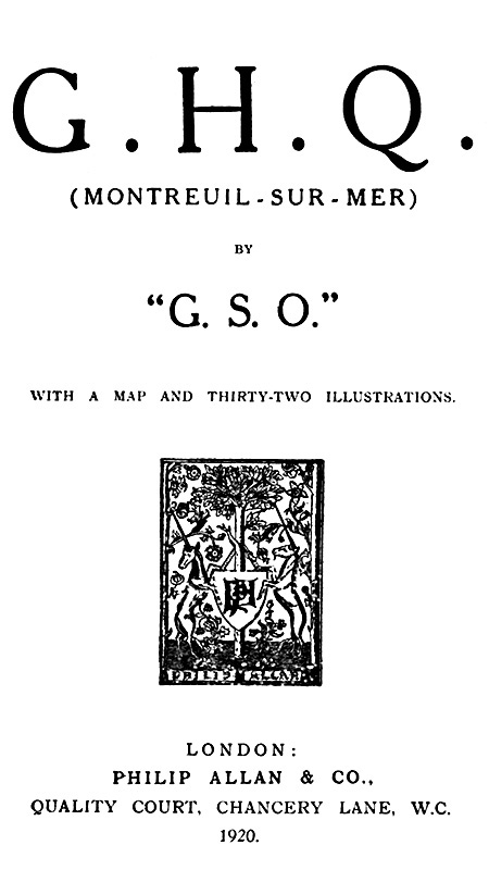 جلد کتاب G. H. Q. (Montreuil-Sur-Mer)