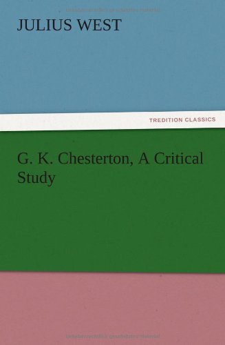 جلد کتاب G. K. Chesterton, A Critical Study