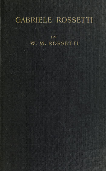 جلد کتاب Gabriele Rossetti: A Versified Autobiography