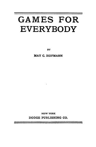 جلد کتاب Games for Everybody