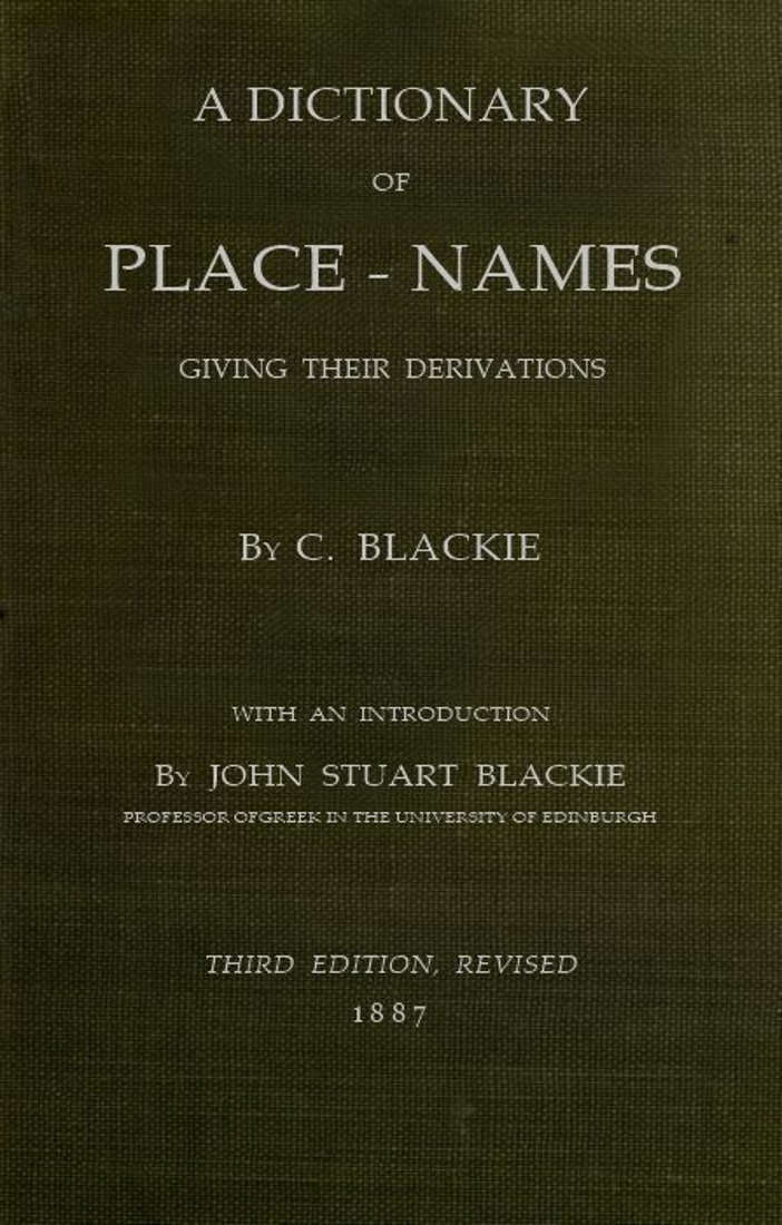 جلد کتاب Geographical Etymology: A Dictionary of Place-Names