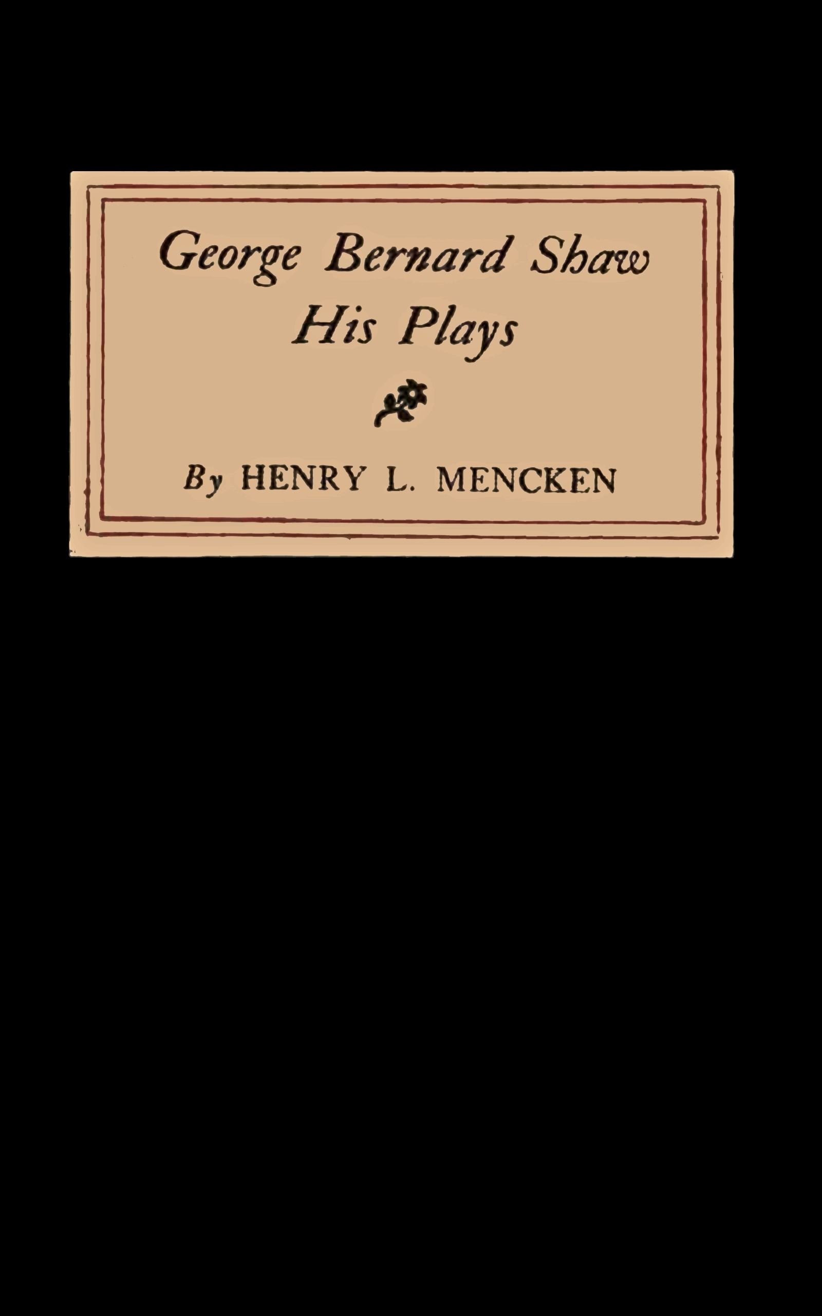 جلد کتاب George Bernard Shaw: His Plays