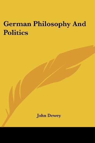 جلد کتاب German Philosophy and Politics