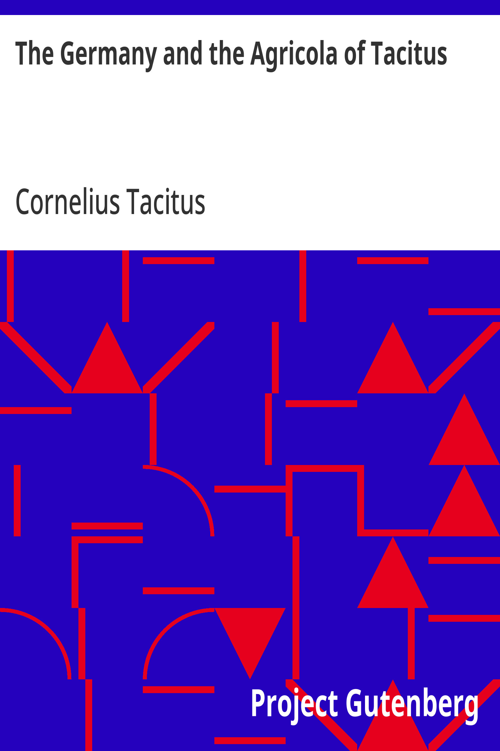 جلد کتاب The Germany and the Agricola of Tacitus