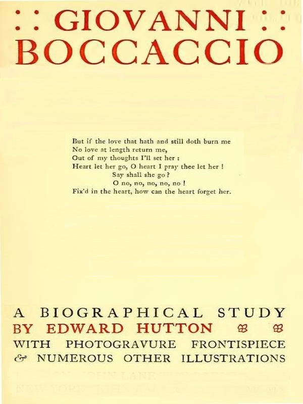 جلد کتاب Giovanni Boccaccio, a Biographical Study