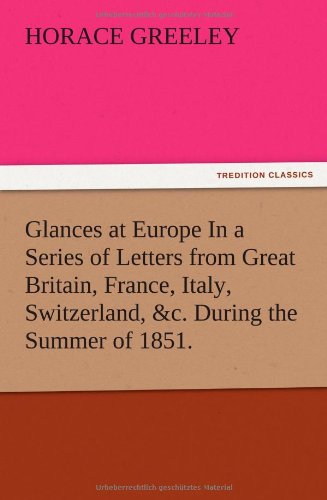 جلد کتاب Glances at Europe