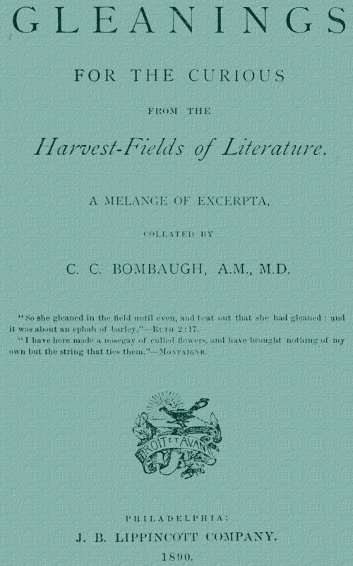 جلد کتاب Gleanings from the Harvest-Fields of Literature